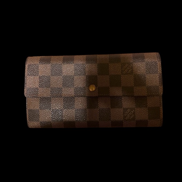 LOUIS VUITTON Damier Ebene Sarah Wallet - Picture 1 of 11